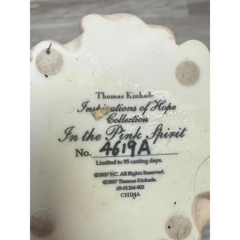 thomas kinkade in the‎ pink spirit figurine 2007 4619A